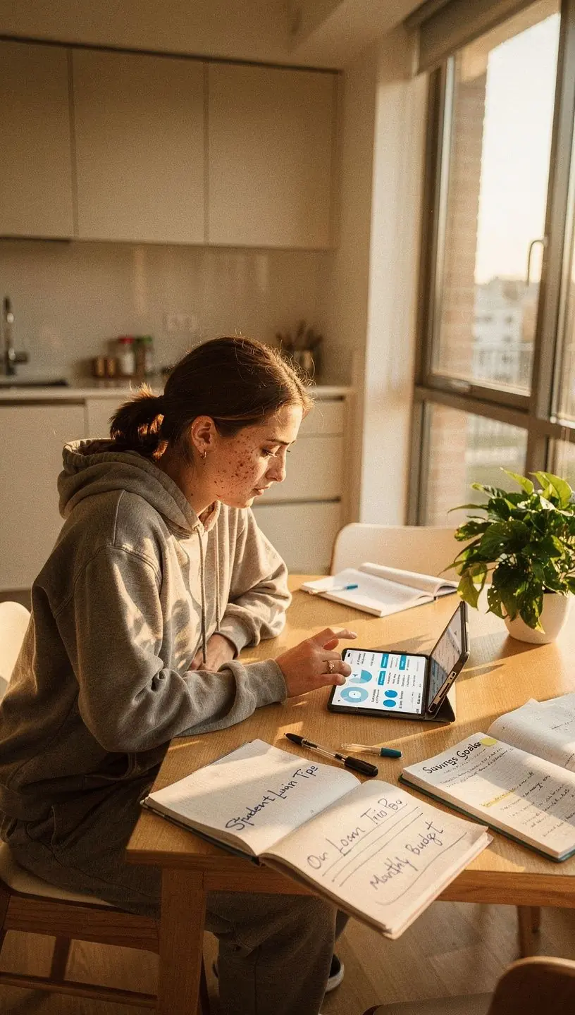 Pénzügyi tervezéshez használt jegyzetfüzet és toll egy íróasztalon